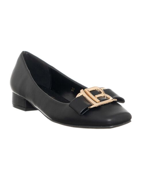 Mocassins en Cuir Carla noir/doré