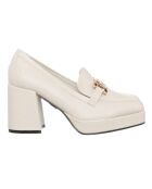 Mocassins en Cuir Geso blanc cassé - Talon 8 cm