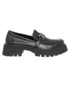 Mocassins en Cuir Polina noir/argenté - Talon 4.5 cm