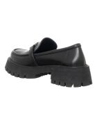 Mocassins en Cuir Polina noir/argenté - Talon 4.5 cm