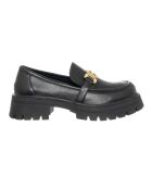 Mocassins en Cuir Polina noir/doré - Talon 4.5 cm
