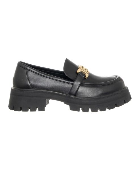 Mocassins en Cuir Polina noir/doré - Talon 4.5 cm