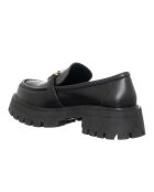 Mocassins en Cuir Polina noir/doré - Talon 4.5 cm