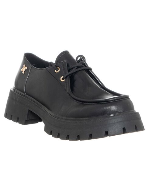 Mocassins en Cuir Aimé noirs - Talon 4.5 cm