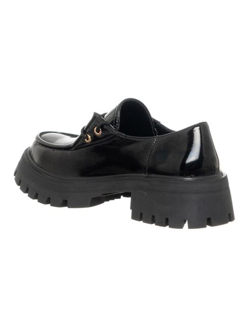 Mocassins en Cuir Vernis Aimé noirs - Talon 4.5 cm