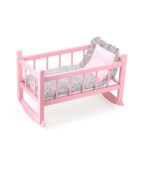 Roze wiegbed vanille-aardbei - 3 jaar en +