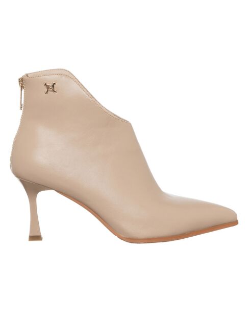 Bottines Genie beiges - Talon 7.5 cm