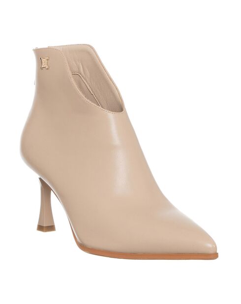 Bottines Genie beiges - Talon 7.5 cm
