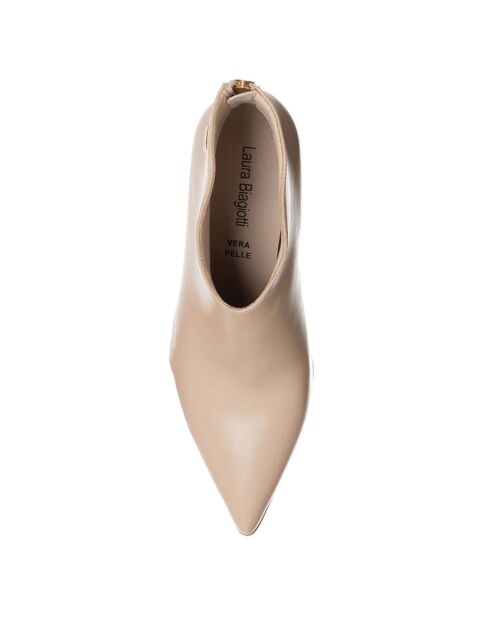 Bottines Genie beiges - Talon 7.5 cm