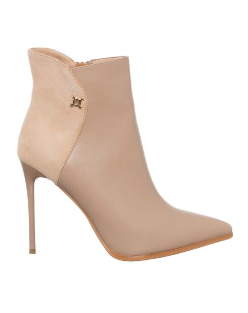 Bottines Zana beiges - Talon 10.5 cm