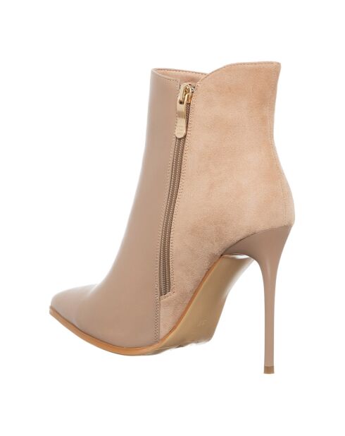 Bottines Zana beiges - Talon 10.5 cm