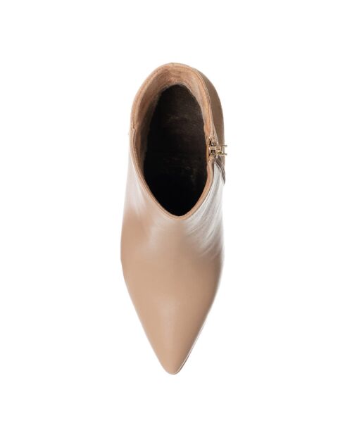 Bottines Zana beiges - Talon 10.5 cm