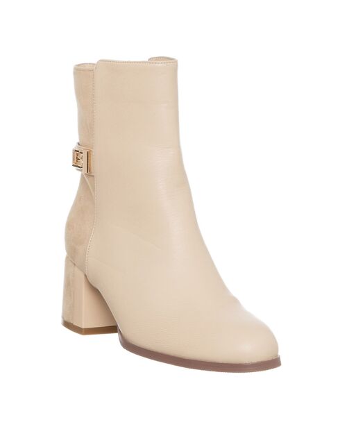 Bottines Sibile écrues - Talon 6 cm