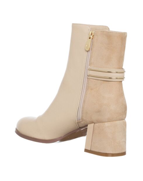 Bottines Sibile écrues - Talon 6 cm