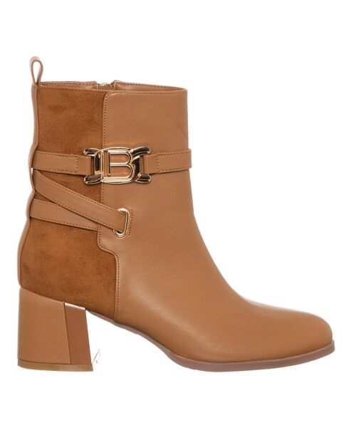 Kamelfarbene Stiefel Florine - 6 cm Absatz