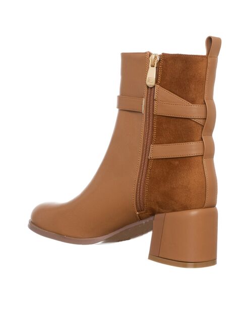 Kamelfarbene Stiefel Florine - 6 cm Absatz
