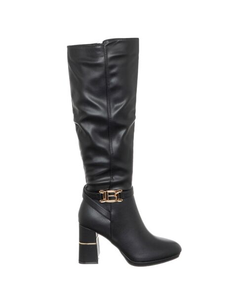 Bottes Jeanne noires - Talon 8.5 cm