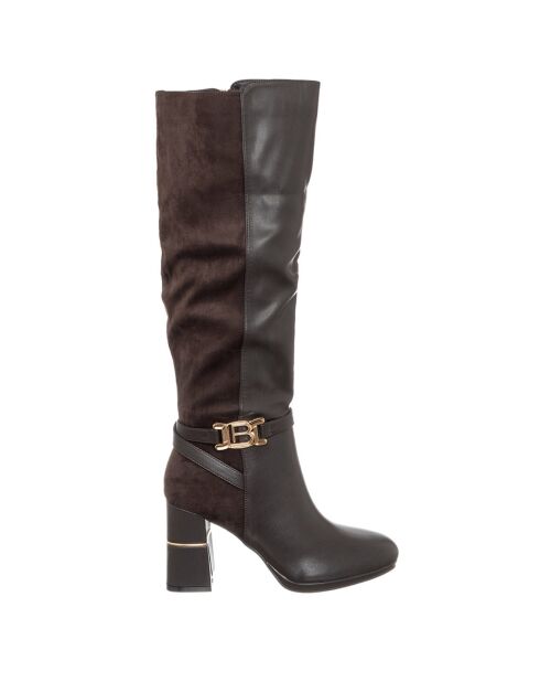 Bottes Jeanne marron - Talon 8.5 cm