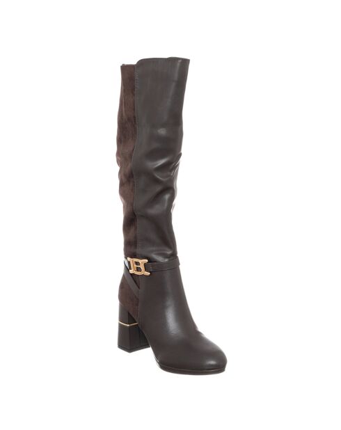 Bottes Jeanne marron - Talon 8.5 cm