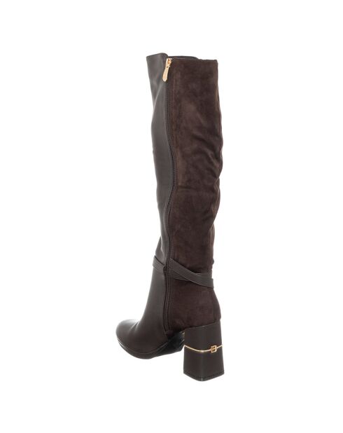 Bottes Jeanne marron - Talon 8.5 cm
