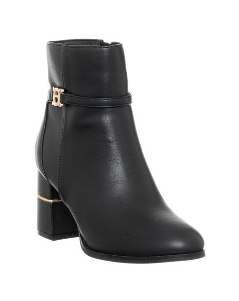 Bottines Pauline noires - Talon 7.5 cm