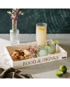 Plateau rectangulaire Food&Drink Stonewhite blanc - 45x30x5 cm