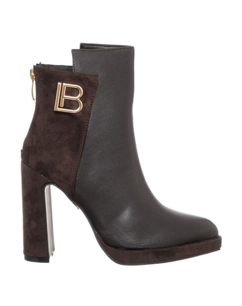 Bottines Orea marron - Talon 11 cm
