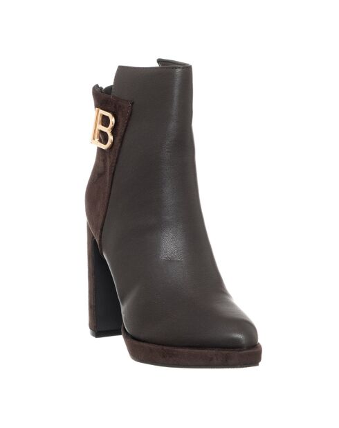 Bottines Orea marron - Talon 11 cm