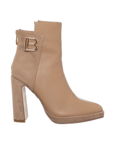 Bottines Orea beiges - Talon 11 cm