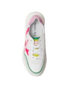 Sneakers en Cuir Costa blanc/rose