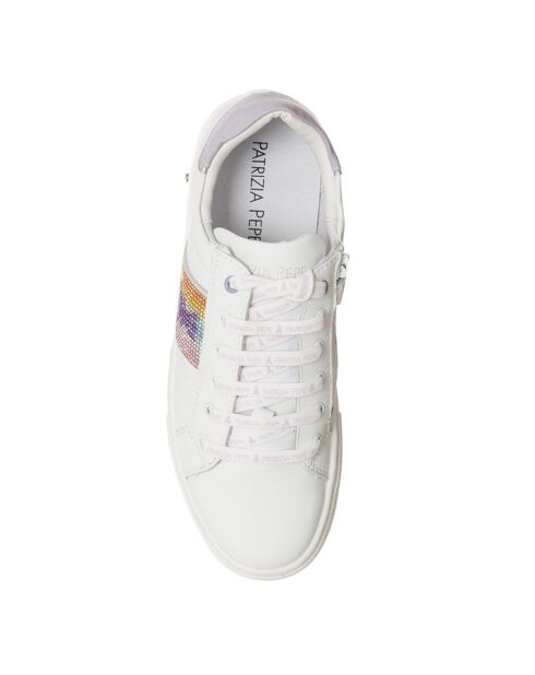 Sneakers en Cuir Vita blanc/violet