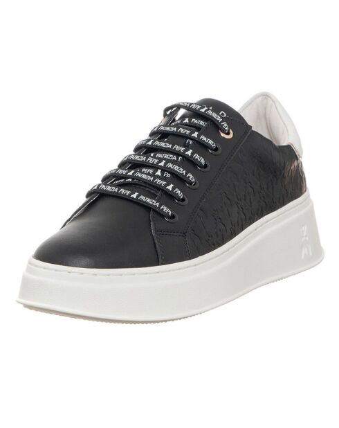 Sneakers en Cuir Migo noir/blanc