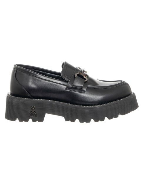 Mocassins en Cuir Nema noirs - Talon 5 cm