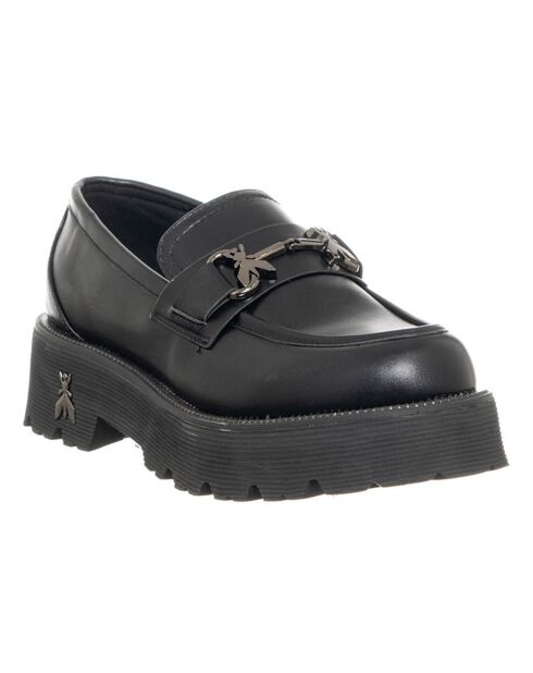 Mocassins en Cuir Nema noirs - Talon 5 cm
