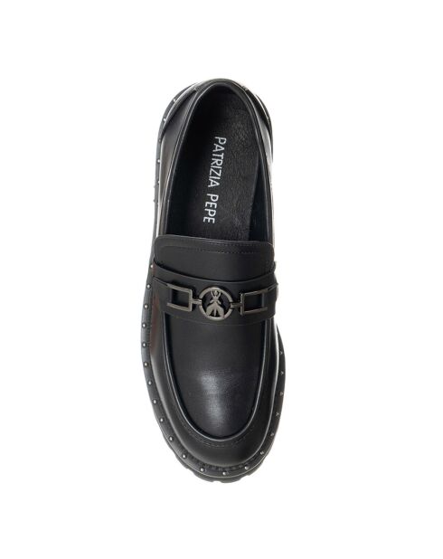 Mocassins en Cuir Lenie noirs