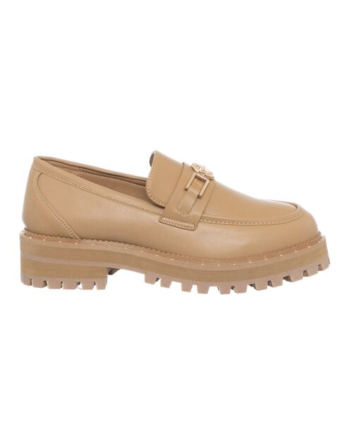 Mocassins en Cuir Calf beiges