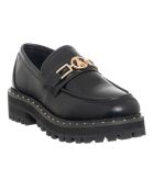 Mocassins en Cuir Dena noir/doré