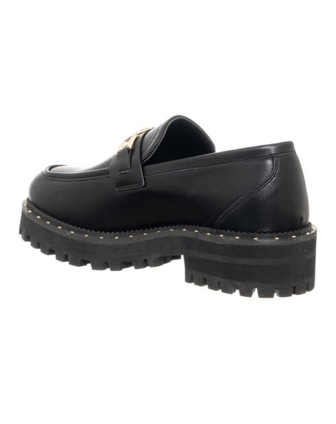 Mocassins en Cuir Dena noir/doré