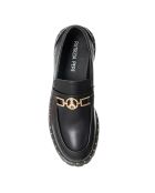 Mocassins en Cuir Dena noir/doré
