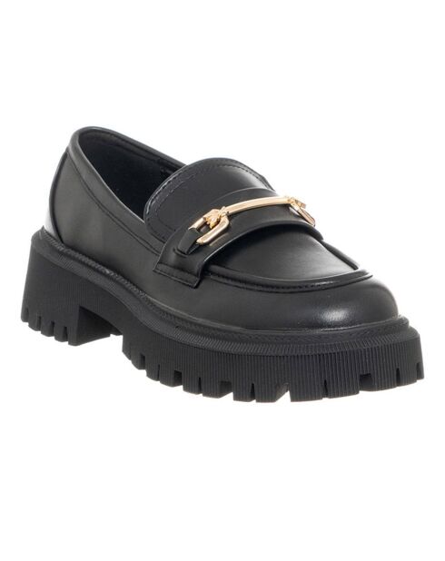 Mocassins en Cuir Tania noirs - Talon 5 cm