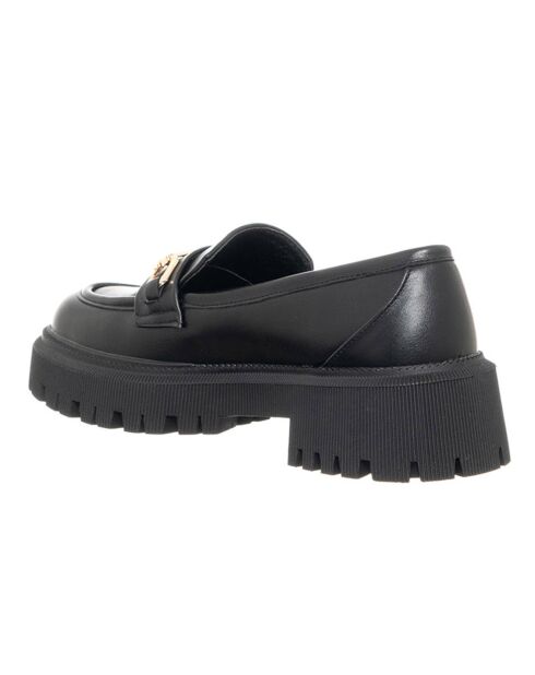 Mocassins en Cuir Tania noirs - Talon 5 cm
