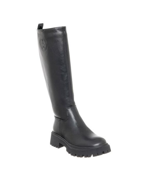 Bottes en Cuir Alice noires - Talon 5 cm