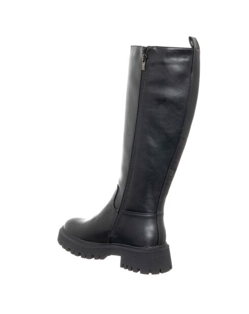Bottes en Cuir Alice noires - Talon 5 cm