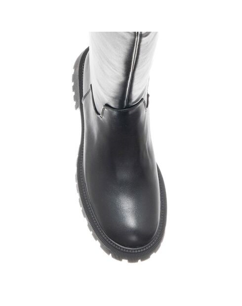Bottes en Cuir Alice noires - Talon 5 cm