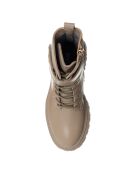 Boots en Cuir Milo taupe - Talon 5 cm
