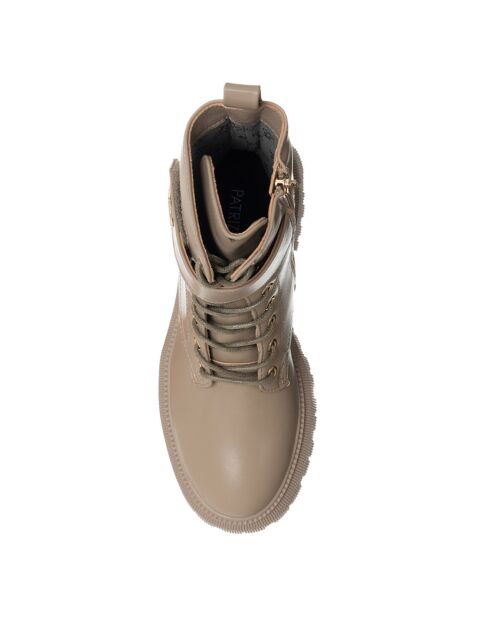 Boots en Cuir Milo taupe - Talon 5 cm