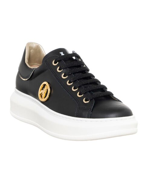 Sneakers en Cuir Orea noir/doré