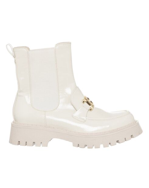 Boots Lénie blanches - Talon 4.5 cm