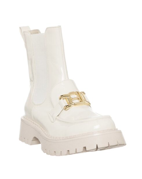 Boots Lénie blanches - Talon 4.5 cm
