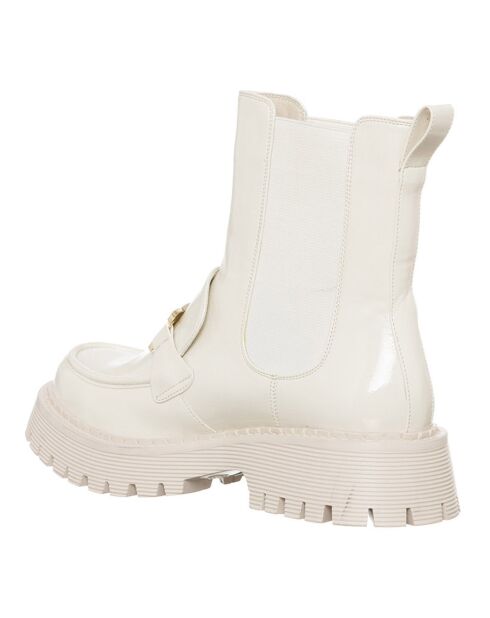 Boots Lénie blanches - Talon 4.5 cm